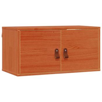 ARDEBO.de - Wandschrank mit Regal mit Tür 2 pcs Wachsbraun 60 x 30 x 30 cm