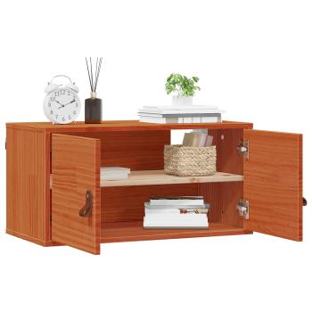 Wandschrank mit Regal mit Tür 2 pcs Wachsbraun 60 x 30 x 30 cm