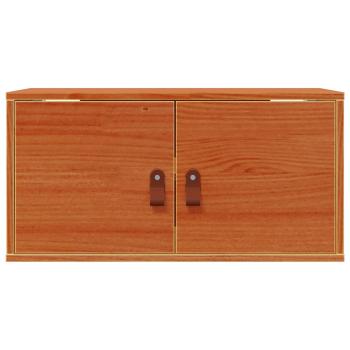 Wandschrank mit Regal mit Tür 2 pcs Wachsbraun 60 x 30 x 30 cm