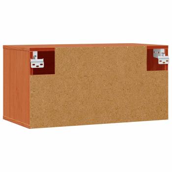 Wandschrank mit Regal mit Tür 2 pcs Wachsbraun 60 x 30 x 30 cm