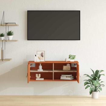 Wandschrank Wachsbraun 80 x 30 x 30 cm Massives Kiefernholz