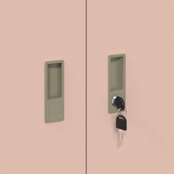 Aufbewahrungsschrank Rosa 90 x 40 x 70 cm Kaltgewalzter Stahl