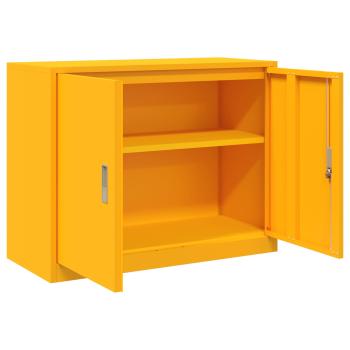 Aufbewahrungsschrank Senfgelb 90 x 40 x 70 cm Stahl
