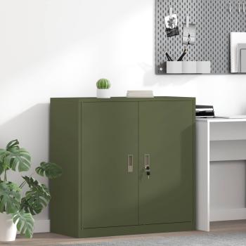 ARDEBO.de - Aufbewahrungsschrank mit Speicher Olive Grün 90 x 40 x 90 cm