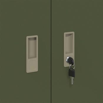 Aufbewahrungsschrank mit Speicher Olive Grün 90 x 40 x 90 cm