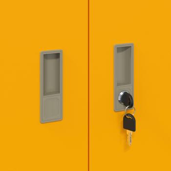 Aufbewahrungsschrank mit Speicher Senfgelb 60 x 40 x 70 cm