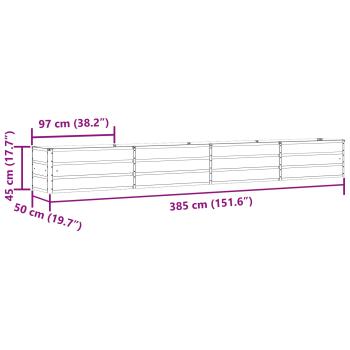 Pflanzkübel Elfenbein 480 x 50 x 45 cm Verzinkter Stahl