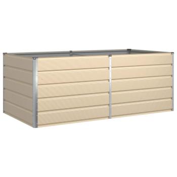 Pflanzkübel Elfenbein 195 x 100 x 45 cm Verzinkter Stahl