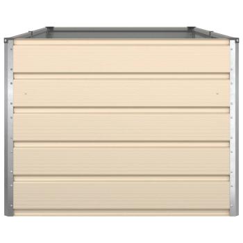 Pflanzkübel Elfenbein 195 x 100 x 45 cm Verzinkter Stahl