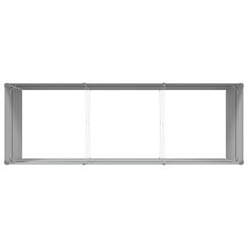 Pflanzkübel Anthrazit 195 x 100 x 45 cm Verzinkter Stahl