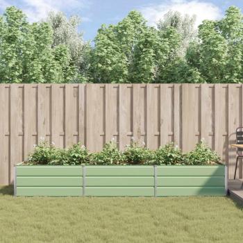 Pflanzkübel Pastellgrün 195 x 100 x 45 cm Verzinkter Stahl