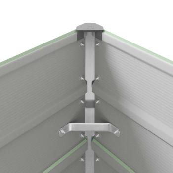 Pflanzkübel Pastellgrün 195 x 100 x 45 cm Verzinkter Stahl