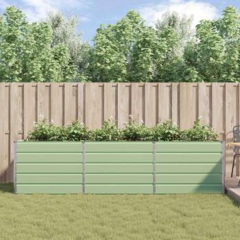 Pflanzkübel Pastellgrün 195 x 100 x 45 cm Verzinkter Stahl