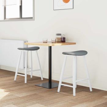 Esszimmerstühle 2 pcs Weiß 46 x 37 x 63 cm Massives Gummiholz