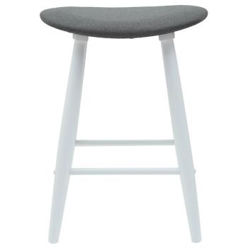 Esszimmerstühle 2 pcs Weiß 46 x 37 x 63 cm Massives Gummiholz