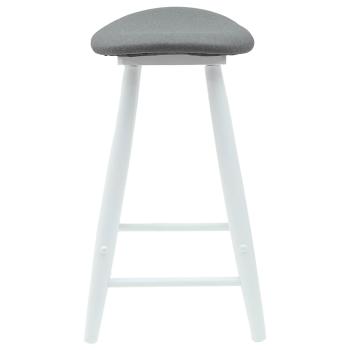 Esszimmerstühle 2 pcs Weiß 46 x 37 x 63 cm Massives Gummiholz