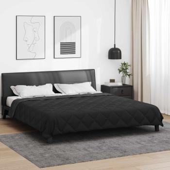 Ganzjahresbettdecke Schwarz und Anthrazit 220 x 240 cm