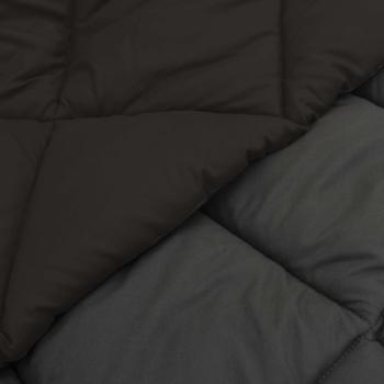 Ganzjahresbettdecke Schwarz und Anthrazit 220 x 240 cm