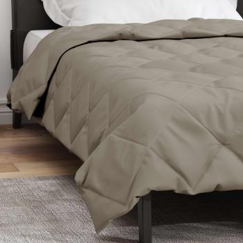 ARDEBO.de - Ganzjahresbettdecke Hellgrau 220 x 140 cm Mikrofaser