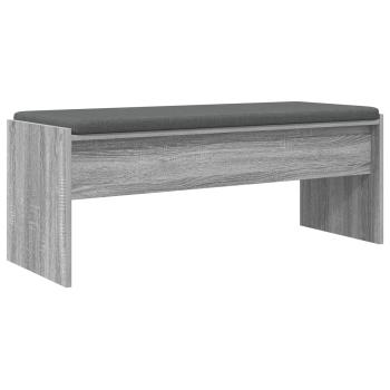 ARDEBO.de - Flurbank mit Kissen Graues Sonoma 103 x 38 x 40 cm