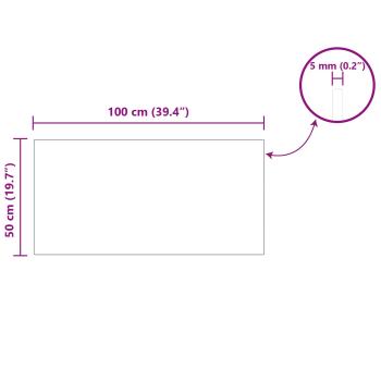 Tischplatte 4 pcs Schwarz Gehärtetes Glas