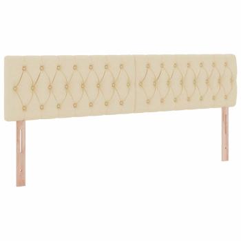 LED-Speicherbett mit Matratze Creme 180 x 200 cm Stoff