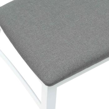 Esszimmerstühle 2 pcs Weiß 43 x 54 x 89 cm Massives Gummiholz