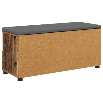 ARDEBO.de - Flurbank Altholz 100 x 38 x 46 cm Spanplatte und Polsterstoff