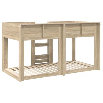 Etagenbett für Kinder Sonoma-Eiche 100 x 200 cm Holzwerkstoff