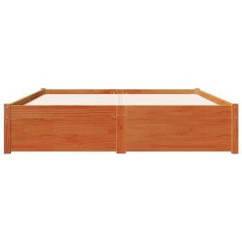 Bettrahmen Wachsbraun 140 x 200 cm Massivholz Kiefer