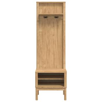 Flurschrank FLORO Wachsbraun 50 x 40 x 158 cm Massivholz Kiefer