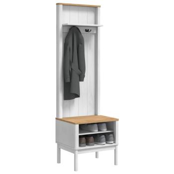 Flurschrank FLORO Weiß 50 x 40 x 158 cm Massivholz Kiefer