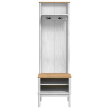 Flurschrank FLORO Weiß 50 x 40 x 158 cm Massivholz Kiefer