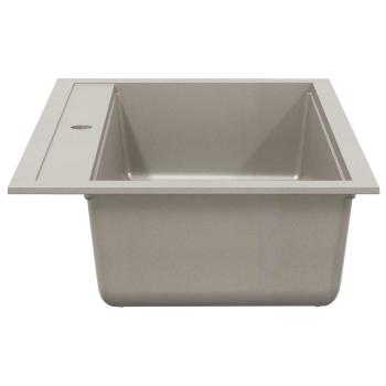 Waschbecken Grau 795 x 505 mm 80% Quarz und 20% Harz