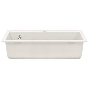 Waschbecken Weiß 795 x 505 mm 80% Quarz und 20% Harz