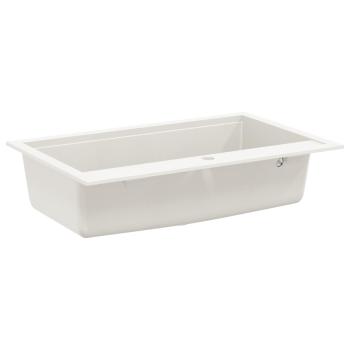 Waschbecken Weiß 795 x 505 mm 80% Quarz und 20% Harz