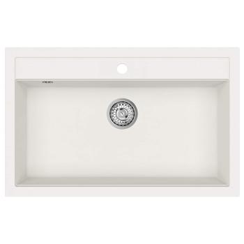 Waschbecken Weiß 795 x 505 mm 80% Quarz und 20% Harz