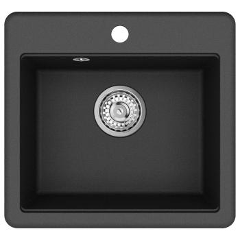 Waschbecken Schwarz 470 x 440 mm Granit