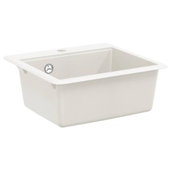 ARDEBO.de - Waschbecken Weiß 470 x 440 mm Granit