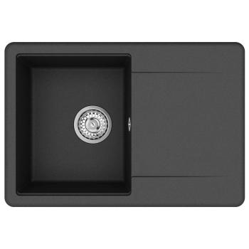 Waschbecken Schwarz 670 x 460 mm Granit