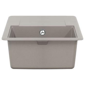 Waschbecken Grau 670 x 460 mm 80% Quarz und 20% Harz