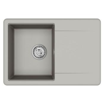 Waschbecken Grau 670 x 460 mm 80% Quarz und 20% Harz