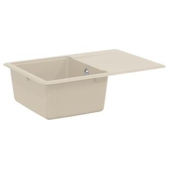 ARDEBO.de - Waschbecken Beige 670 x 460 mm 80% Quarz und 20% Harz