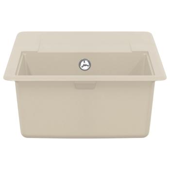 Waschbecken Beige 670 x 460 mm 80% Quarz und 20% Harz