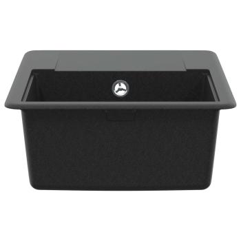 Waschbecken Schwarz 560 x 460 mm 80% Quarz und 20% Harz