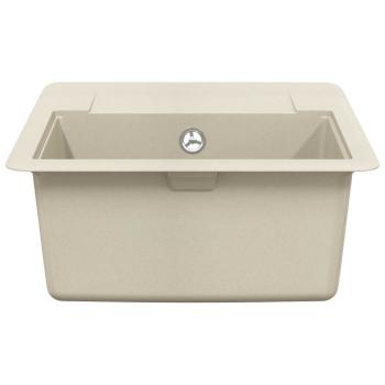 Waschbecken Beige 560 x 460 mm 80% Quarz und 20% Harz