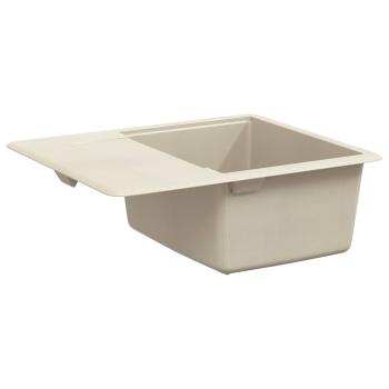 Waschbecken Beige 560 x 460 mm 80% Quarz und 20% Harz