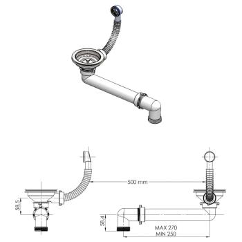 Waschbecken Schwarz 370 x 460 mm 80% Quarz und 20% Harz