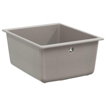 Waschbecken Grau 370 x 460 mm 80% Quarz und 20% Harz