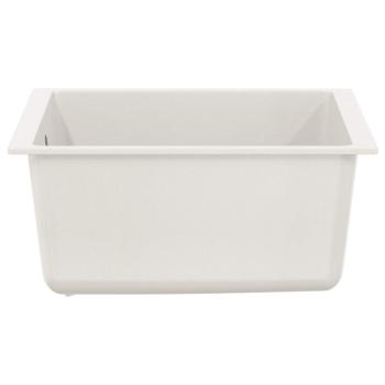 Waschbecken Weiß 370 x 460 mm 80% Quarz und 20% Harz